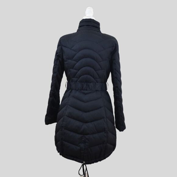 LAUNDRY by Shelli Segal Long Puffer Jacket Size S Navy Blue - Picture 3 of 4